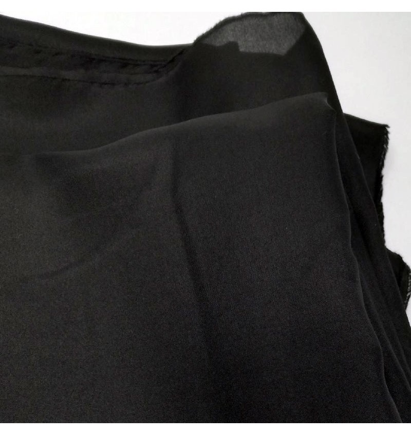 Chiffon di Seta Nero  iTessutiDiOplà.it Tessuti al metro